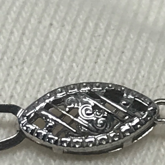 10K White Gold Filagree Clasp South Sea Pearl Necklace 21.5 in - Picture 10 of 14